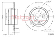 6110424 Brzdový kotouč METZGER