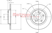 6110427 Brzdový kotouč METZGER