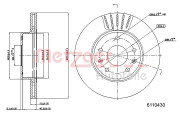 6110430 Brzdový kotouč METZGER