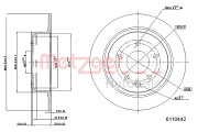 6110442 Brzdový kotouč GREENPARTS METZGER