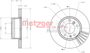 6110461 Brzdový kotouč METZGER