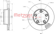 6110477 Brzdový kotouč METZGER