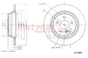 6110489 Brzdový kotouč GREENPARTS METZGER