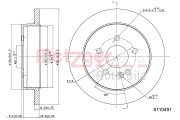 6110491 Brzdový kotouč METZGER