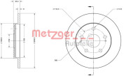 6110498 Brzdový kotouč GREENPARTS METZGER