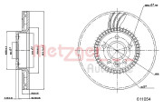 6110504 Brzdový kotouč GREENPARTS METZGER