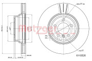 6110526 METZGER brzdový kotúč 6110526 METZGER