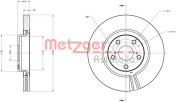 6110542 Brzdový kotouč METZGER