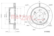 6110582 Brzdový kotouč METZGER