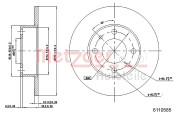 6110585 METZGER brzdový kotúč 6110585 METZGER