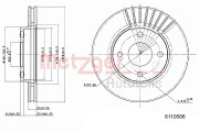 6110586 METZGER brzdový kotúč 6110586 METZGER