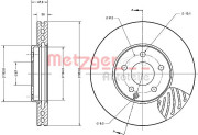 6110587 Brzdový kotouč METZGER