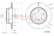 6110589 Brzdový kotouč GREENPARTS METZGER