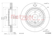 6110590 Brzdový kotouč GREENPARTS METZGER