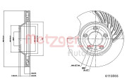 6110593 METZGER brzdový kotúč 6110593 METZGER