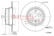 6110606 Brzdový kotouč METZGER