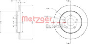 6110617 Brzdový kotouč GREENPARTS METZGER