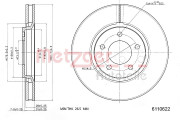 6110622 METZGER brzdový kotúč 6110622 METZGER