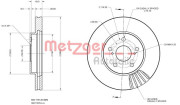 6110623 Brzdový kotouč METZGER