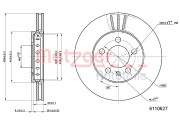 6110627 METZGER brzdový kotúč 6110627 METZGER