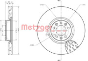 6110628 Brzdový kotouč GREENPARTS METZGER