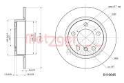 6110645 Brzdový kotouč METZGER