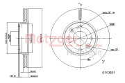 6110681 METZGER brzdový kotúč 6110681 METZGER