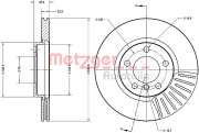 6110691 Brzdový kotouč METZGER