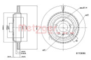 6110696 METZGER brzdový kotúč 6110696 METZGER