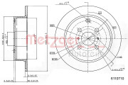 6110710 Brzdový kotouč GREENPARTS METZGER