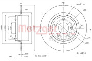 6110732 METZGER brzdový kotúč 6110732 METZGER