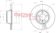 6110743 Brzdový kotouč GREENPARTS METZGER