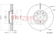 6110787 METZGER brzdový kotúč 6110787 METZGER