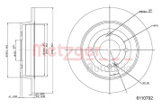 6110792 METZGER brzdový kotúč 6110792 METZGER