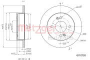 6110793 Brzdový kotouč METZGER