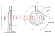 6110795 Brzdový kotouč GREENPARTS METZGER