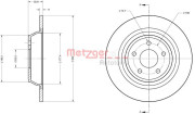 6110813 METZGER brzdový kotúč 6110813 METZGER