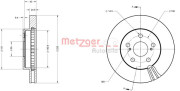 6110819 Brzdový kotouč GREENPARTS METZGER