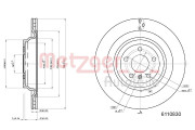 6110830 Brzdový kotouč GREENPARTS METZGER