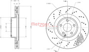 6110832 Brzdový kotouč METZGER