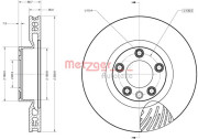 6110853 Brzdový kotouč GREENPARTS METZGER