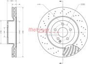 6110866 METZGER brzdový kotúč 6110866 METZGER