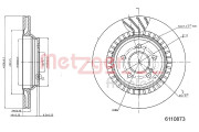 6110873 Brzdový kotouč GREENPARTS METZGER