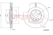 6110875 Brzdový kotouč GREENPARTS METZGER