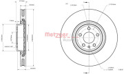 6110876 Brzdový kotouč GREENPARTS METZGER