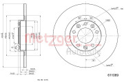 6110890 Brzdový kotouč GREENPARTS METZGER