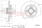 6110944 Brzdový kotouč GREENPARTS METZGER