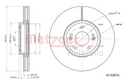 6110979 Brzdový kotouč METZGER