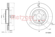 6110981 Brzdový kotouč GREENPARTS METZGER