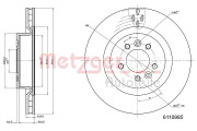 6110985 Brzdový kotouč GREENPARTS METZGER